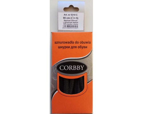 Corbby шнурки круглые, толстые 90 см