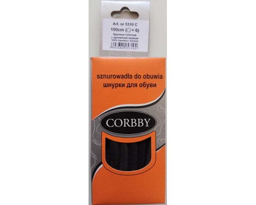 Corbby шнурки круглые, толстые 100 см